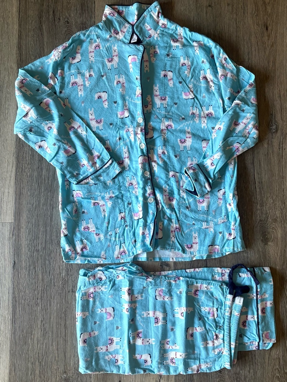 Karen Neuburger Aqua Llama Print women’s  Pajama Set. So soft, never worn